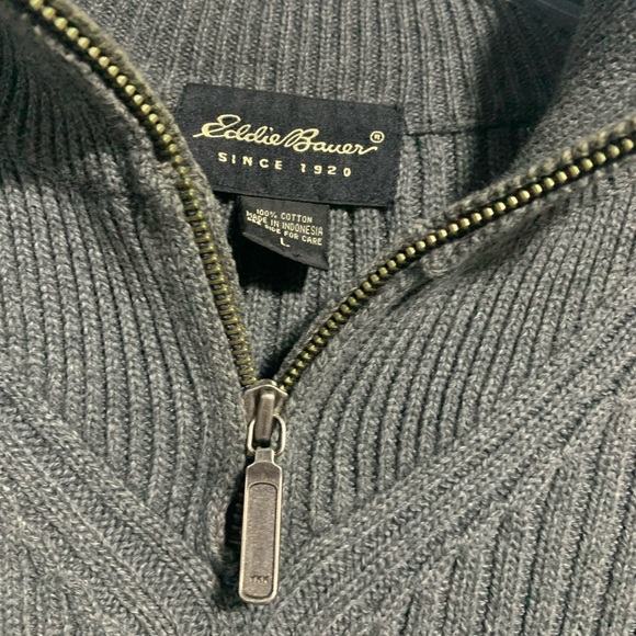 Eddie Bauer Men’s Sweater Pullover - Gray, Size L - Picture 2 of 12